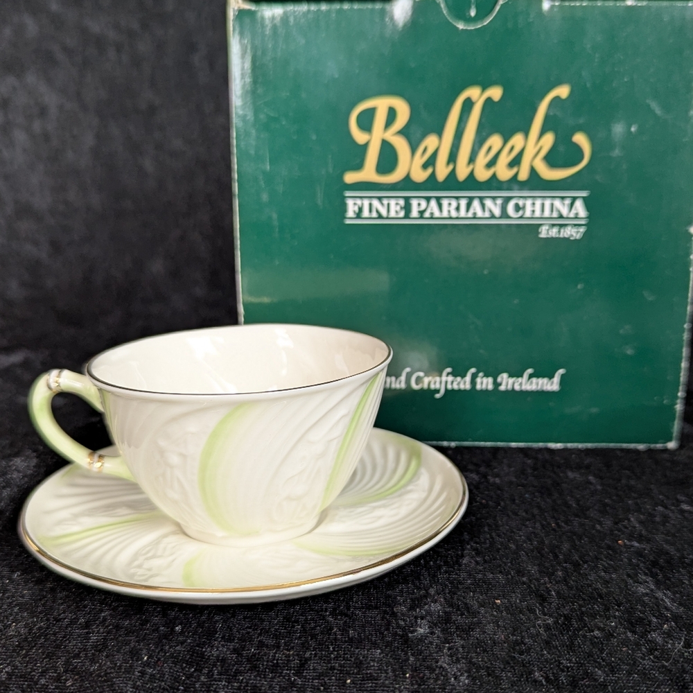 2006 NEW W/ Original Box Belleek Celtic Teacup & Saucer